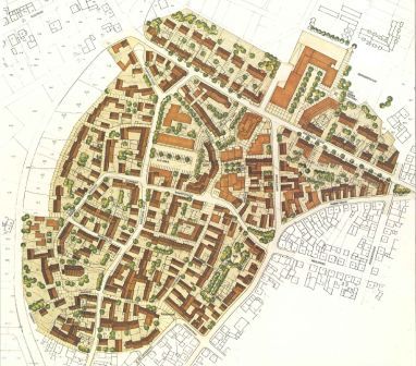 Beispiel eines städtebaulichen Rahmenplans vom Juli 1979
